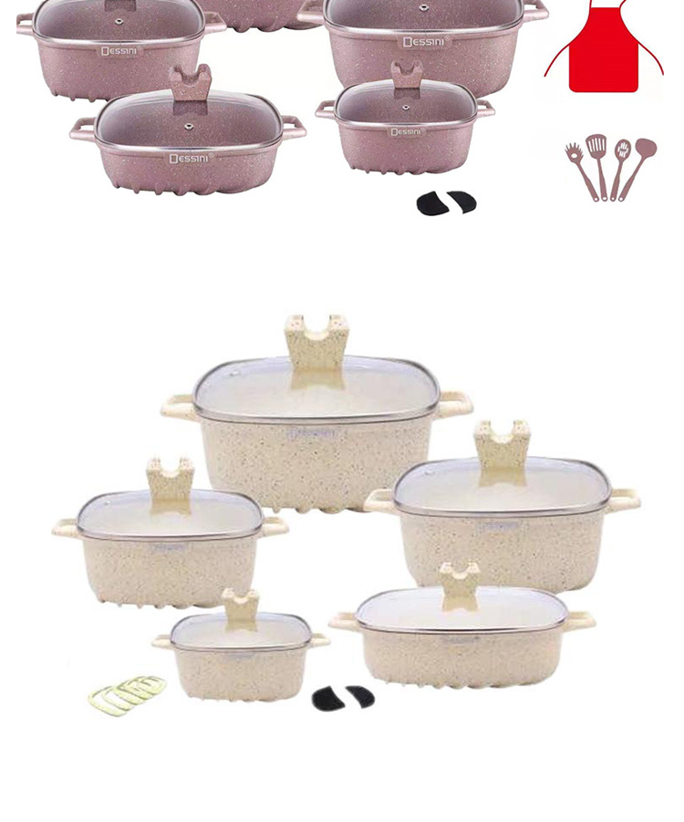 Wholesale Multifunction Pot And Pans Set 22pcs White Cooking Pot Sets Non-Stick Aluminum Cookware Sets