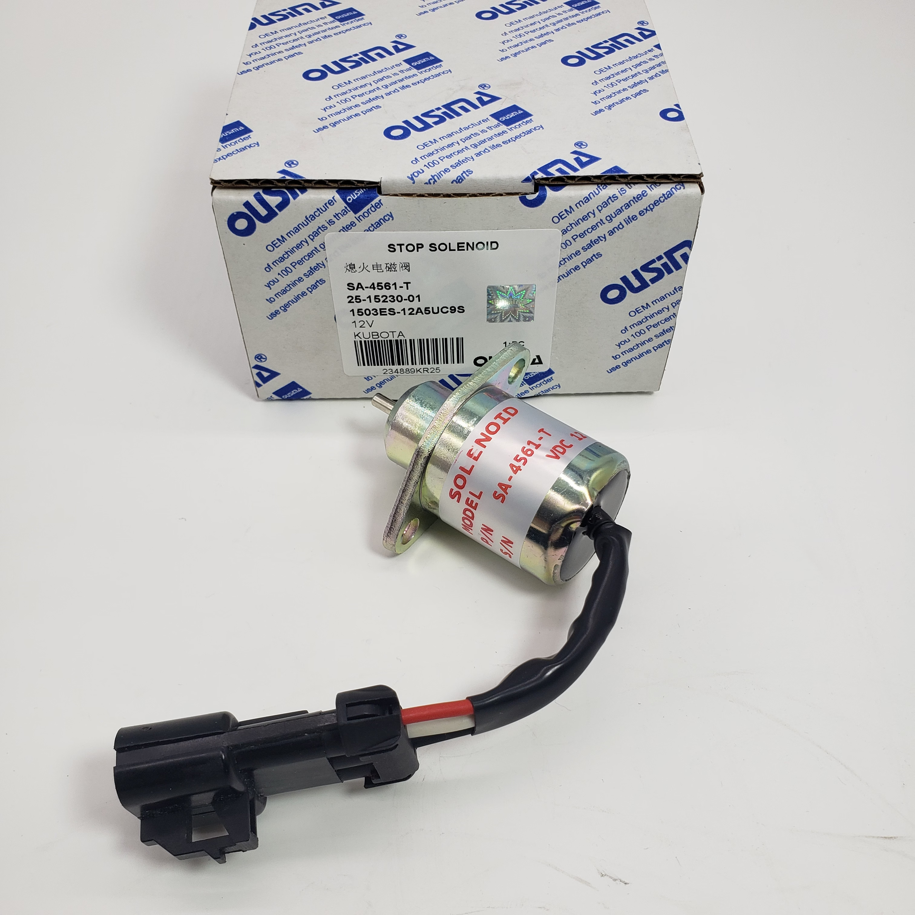 12V Stop Solenoid Valve SA-4561-T 25-15230-01 1503ES-12A5UC9S For KUBOTA