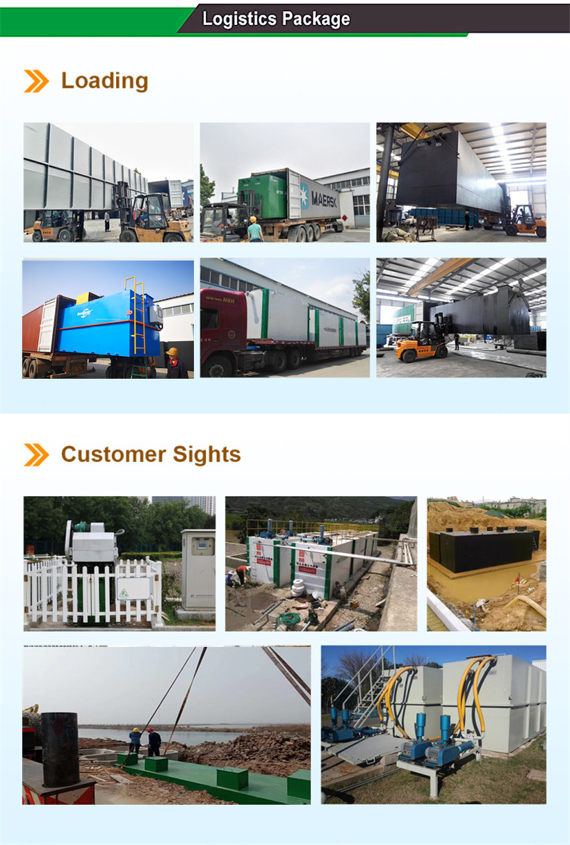 3000L/Hour Cattle Chicken Poultry Halal Meat Processing Mobile Wastewater Treatment Plant for Slaughterhouse