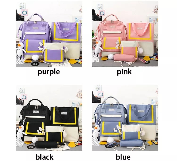0.65 Inch Handbags Backpack Sets Outdoor Travelling 4 Piece Backpack Set Ladies