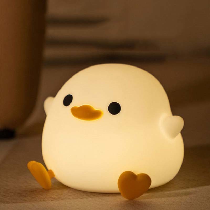 Duck Night Light For Kids Cute Duck Lamp Rechargeable Dimmable Nightlight Silicone LED Bedside Lamp Nursery Nightlight