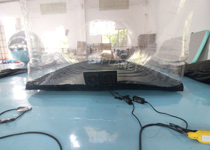 Transparent PVC 5x2x1.8m Inflatable Car Capsule With Filter