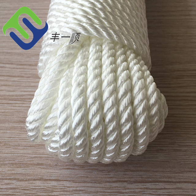 3 Strand Twisted Nylon Rope Polyamide Marine Mooring Rope Sailing Yacht Rope