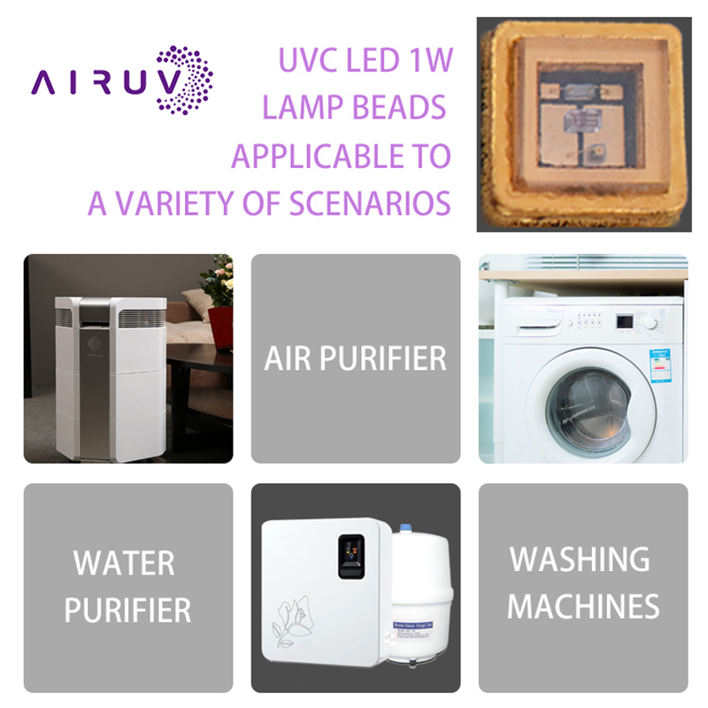 Narrow Wavelength 265nm 285nm UVC LED Chip Low Thermal Resistance