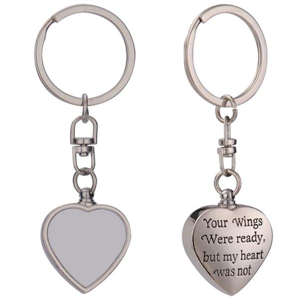 Blank Metal Heart Shape Sublimation Keychain For Sublimation Blanks Photos