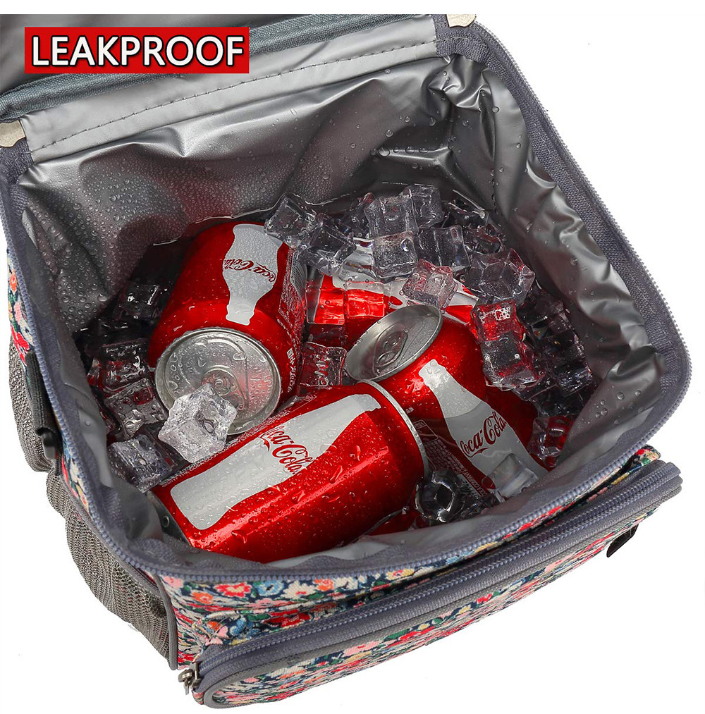Waterproof Polyester Leakproof Cooler Tote Bag with Detachable Shoulder Strap