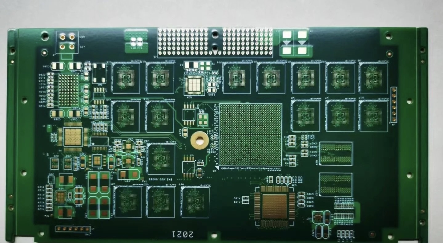 TG170 14Layer Fr4 PCB Board ENIG Surface Finish Resin plug hole Min hole 0.2