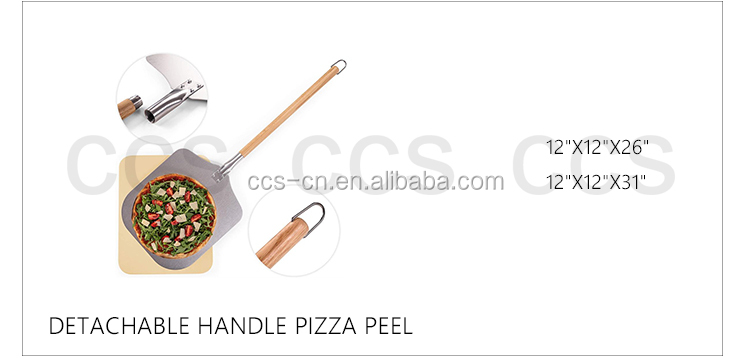 66cm Hard Anodized Aluminum Pizza Shovel 12 Inch Silver Alumina Perforated Pizza Peel