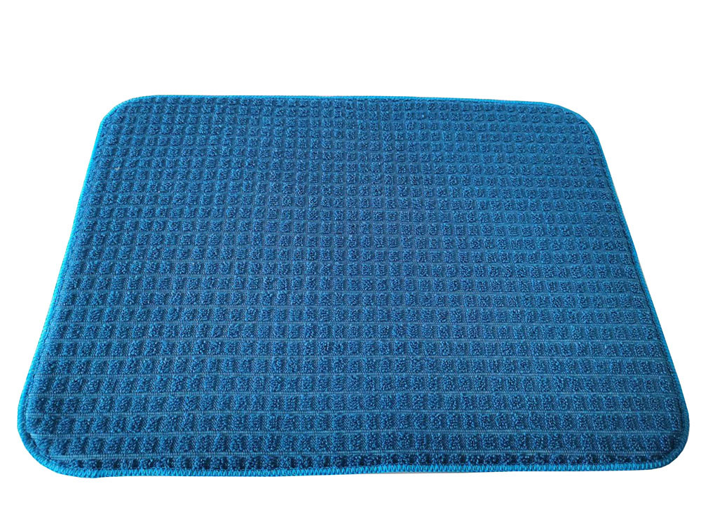 Eco Friendly Kitchen Dish Drying Mat Microfiber With Sponge For Kitchen Dish Mat