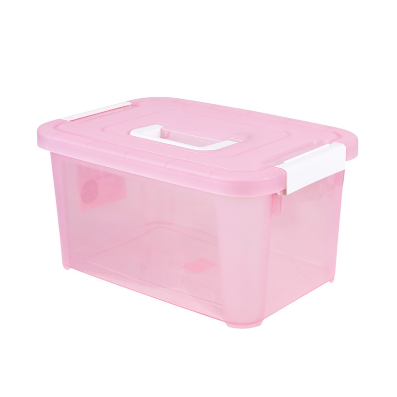 5L 15L Yards Clear Car Plastic Organizer Box With Handle