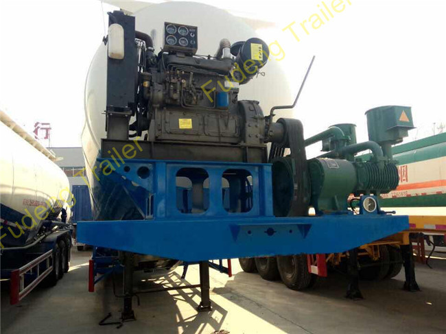 Tri axle 60cbm 40 ton 60 ton 70 ton dry silo bulk cement bulker tank trailer