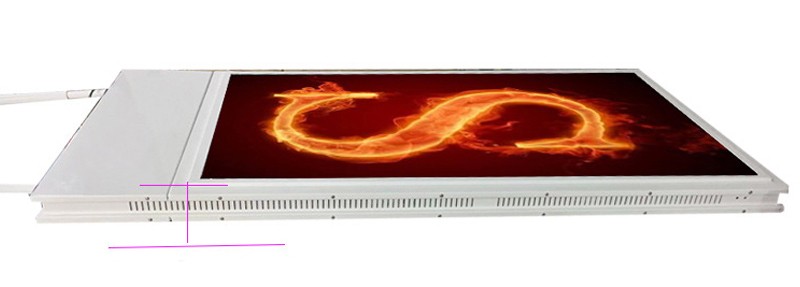 ceiling roof mount vertical dual screens 55" inch wireless WIFI network advertising player LCD display with high brightness