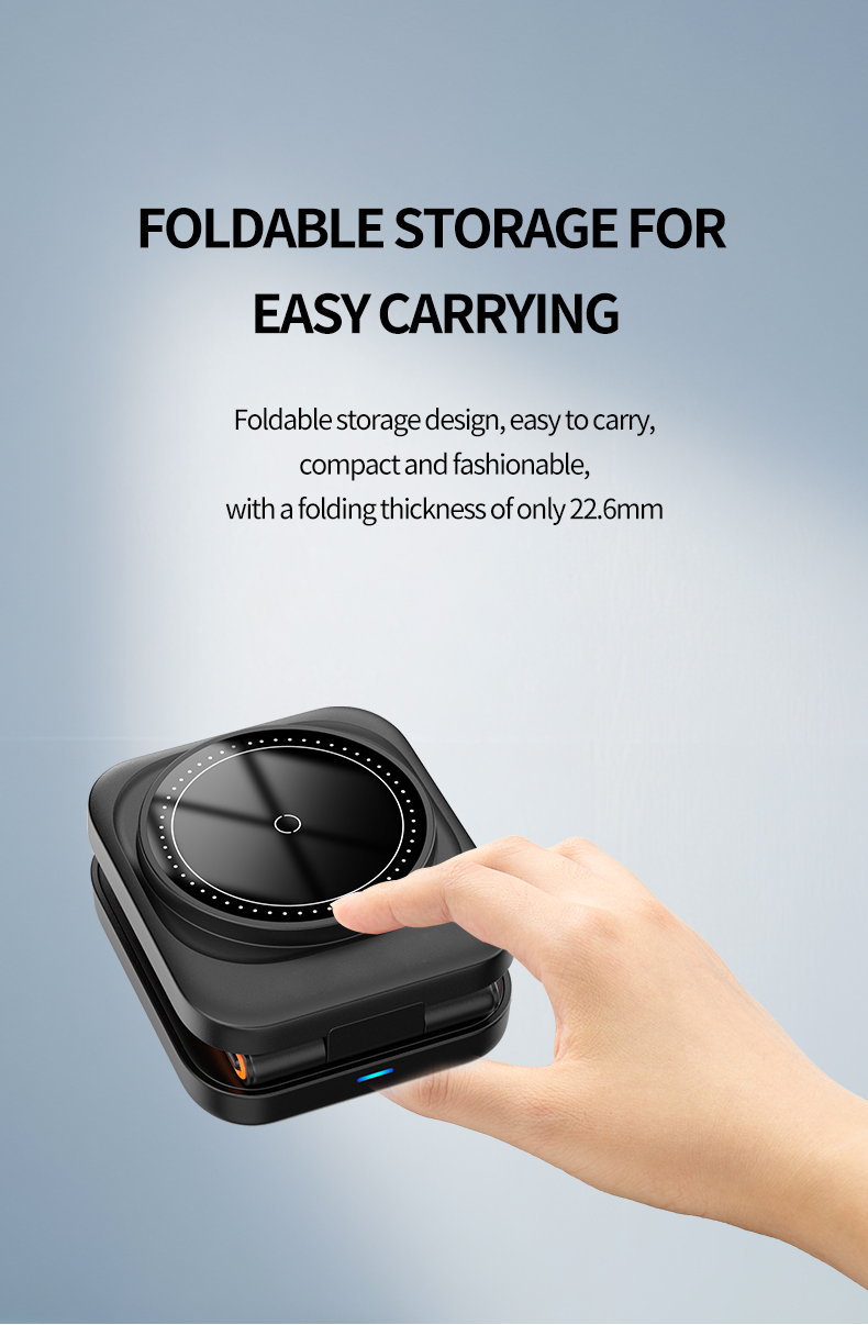 Three-In-One Magnetic Mobile Phone Wireless Charger 3 In 1 Folding Wireless Charger