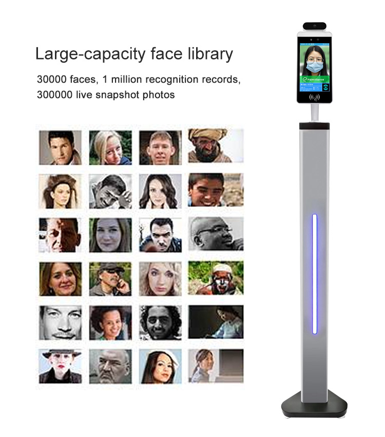Floor Stand Thermal Facial Recognition Digital Signage Kiosk