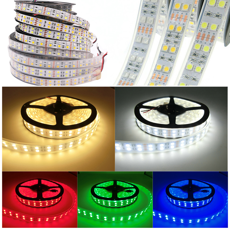 Double Row Flexible LED RGB Strip Light SMD 5050 120LEDs/M For Landscape Lighting