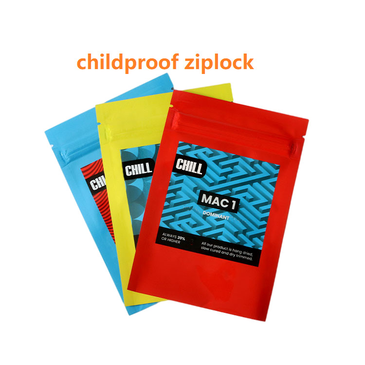 5mil Flower Mylar Weed Packaging Bags Child Resistant