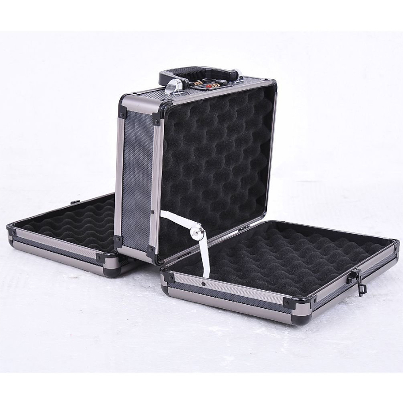 HandGun Case 2 Combination Lock Security Hard Carry Box With Double Sided Pistol