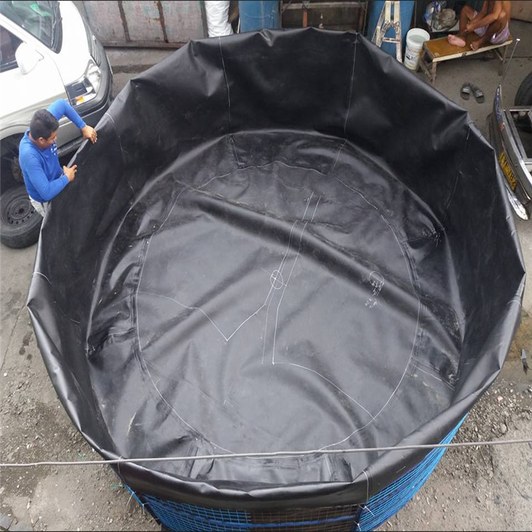 Life Span 3-15 Years BLACK Steel Frame PVC HDPE Tank for Indoor Fish Farm Square Shape