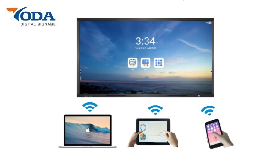86" 3840*2160P 500W 350cd/m2 LCD Teaching Blackboard