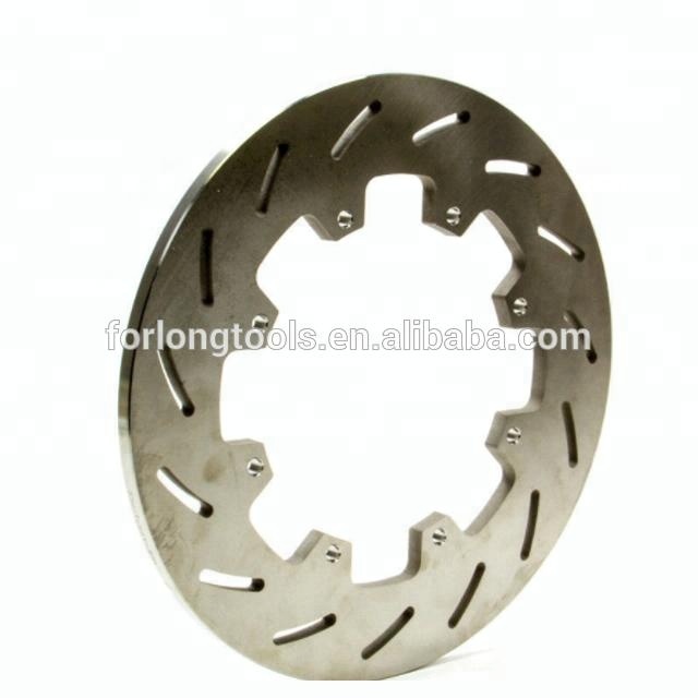 Car Model Car Brake Discs 12.00" Titanium Sprint Rotor with 8 x 7" Bolt Circle and Slotted Design in Titanium Finish