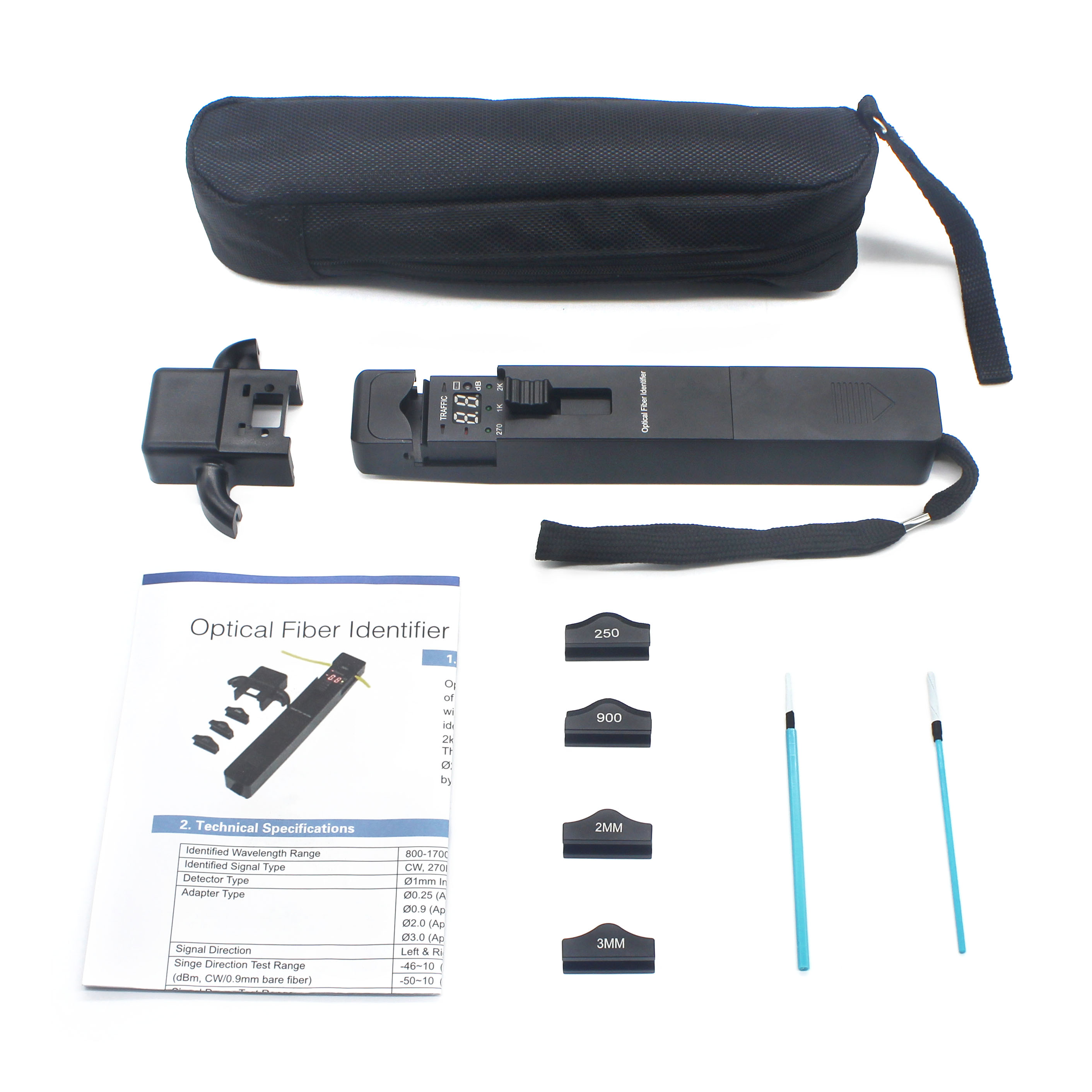 Metal Casing FTTH Fiber Identifier for Identified Wavelength Range 800-1700 nm in FTTH