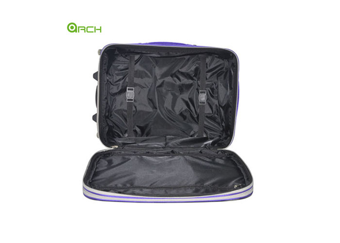 Tapestry Polyester Soft Sided Luggage with Two Typical Front Pockets and Skate Wheels