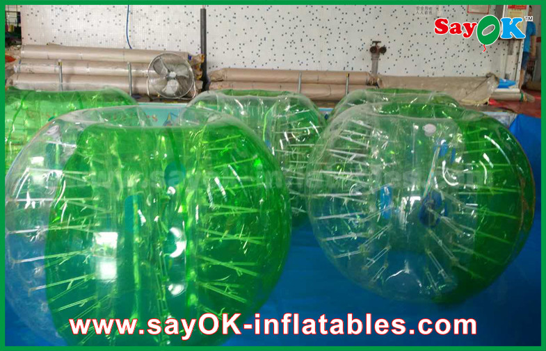 Inflatable Sport Game Green TPU Material Inflatable Sports Games Human Bubble Football Soccer Ball