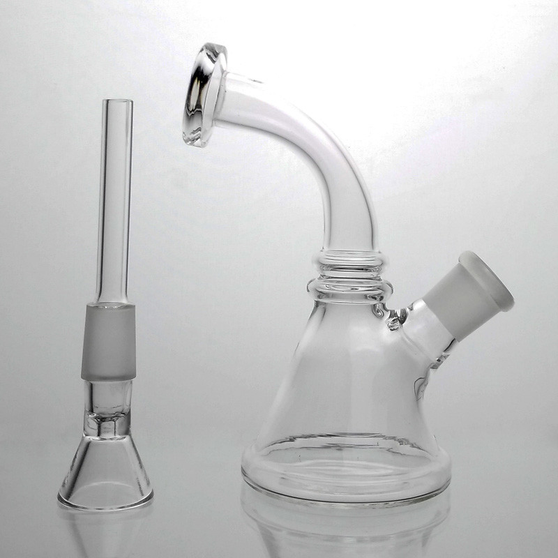 Mini Pyrex Glass Water Pipes Bongs With 14mm Joint Beaker Bong Clear Type