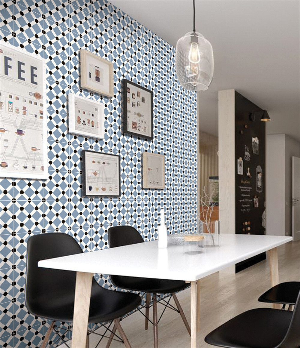 Blue Wear-Resistant 200x200mm Decorative Wall Tiles For Living Room And Durable Ceramic Rustic Tiles For Bedroom