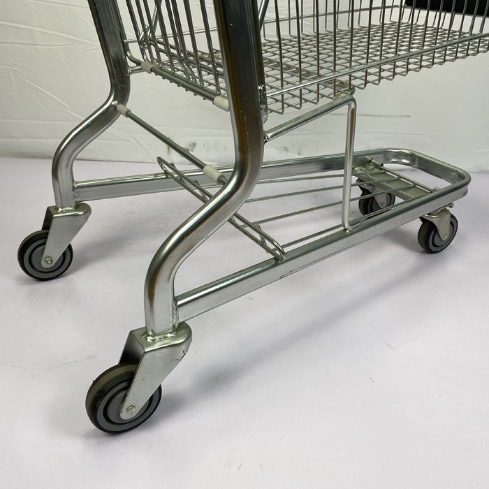 American Style Metal Grocery Shopping Trolley 110Kgs Loading Capacity With Logo Advertising Version