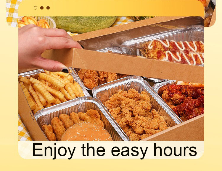 Customized Take Away Fast Food Package 25*36*8cm for Chemical Pulp and Custom Printing