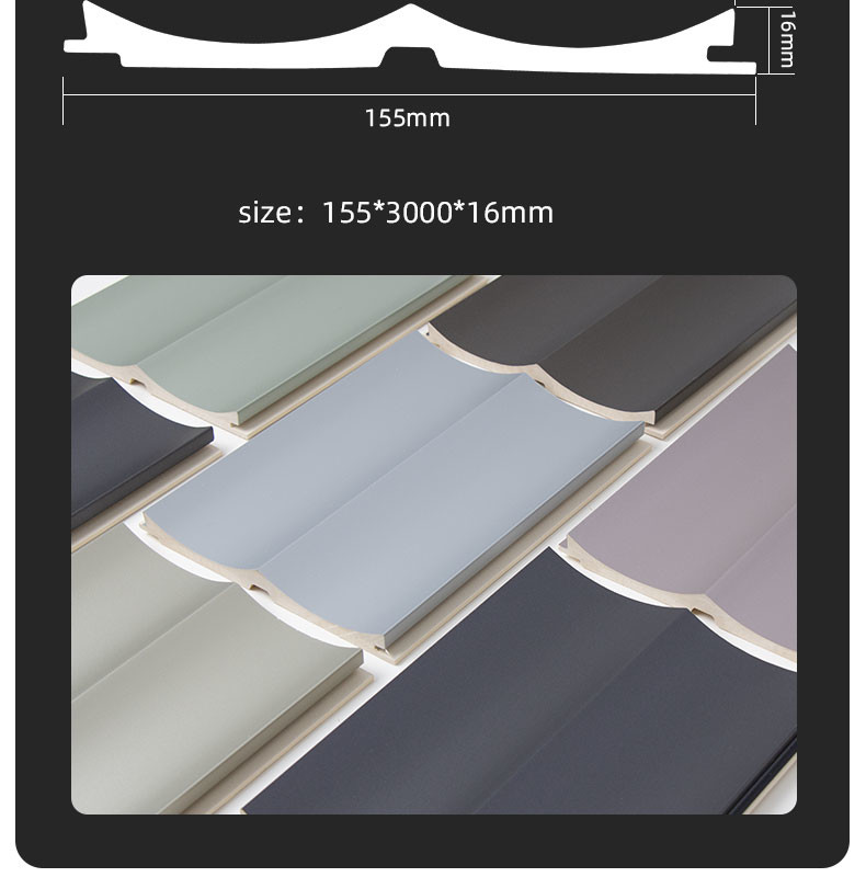 Interior 15mm Wooden WPC Fluted Wall Panel Grille Board