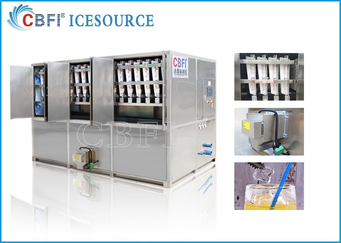5 tons Commercial Ice Maker Machine / Ice Cube Equipment With 500 Kg Ice Storage Bin Capacity