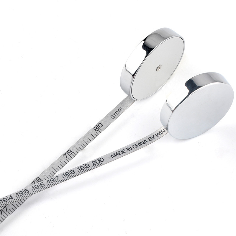Wintape 2m 80inches Imitating Metal Galvanized In Silver Or Gold Round Shape Wholesale Mini Steel Tape Measure