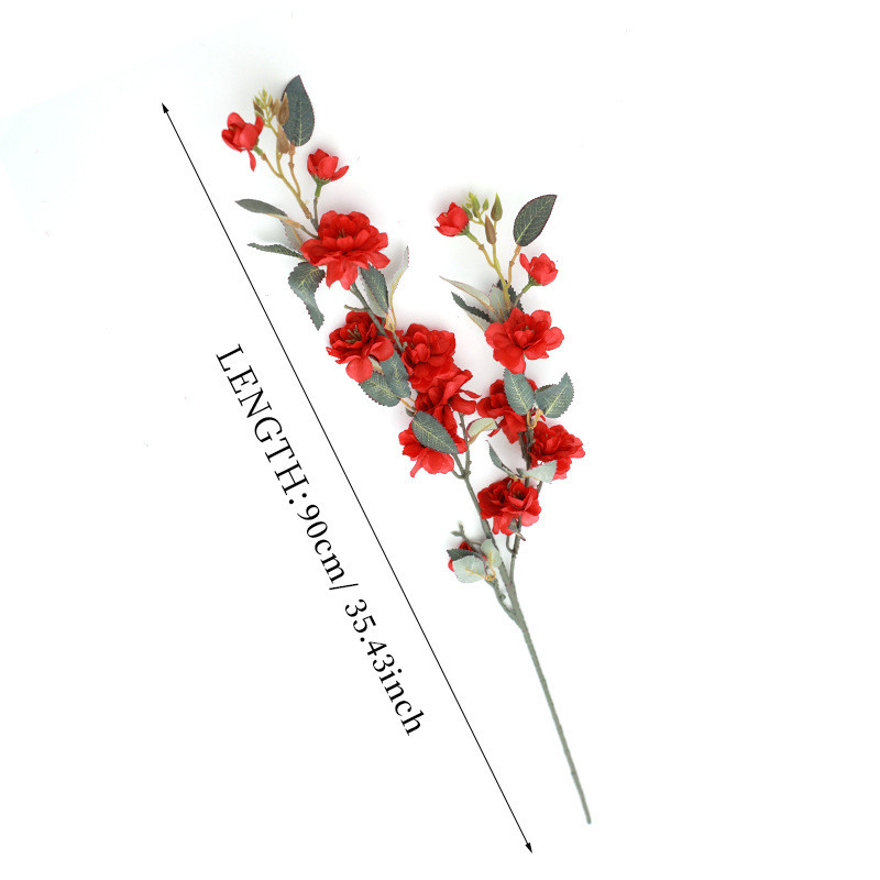 Simulated Camellia Wedding Decoration Fake Flower Hotel Wedding Scenery Simulated Flower Plastic Store Ceiling Decoration Fake Flower