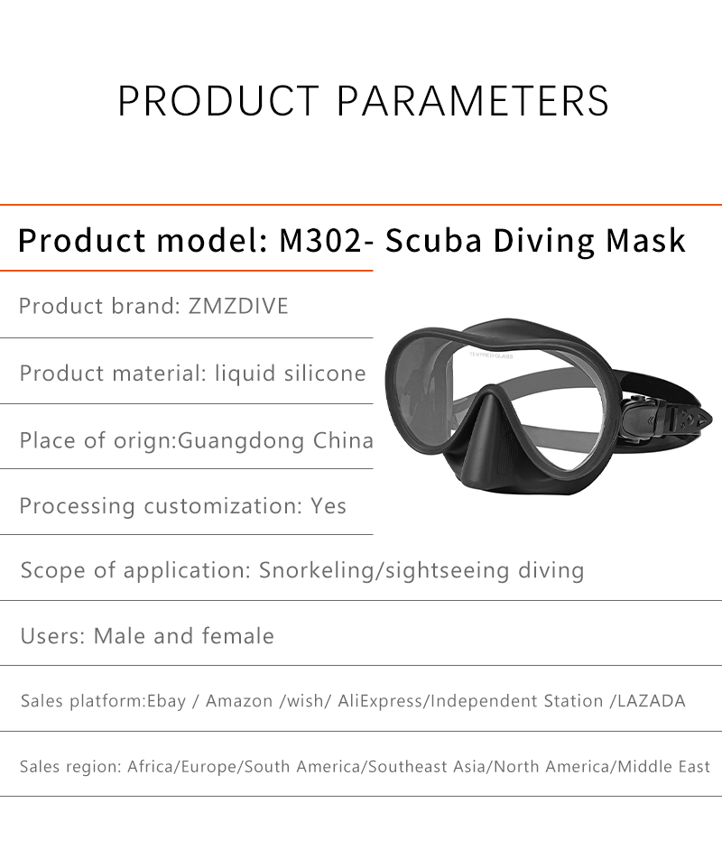 Customized Easybreath Snorkel Mask Diving Goggles And Breathing Tube Set