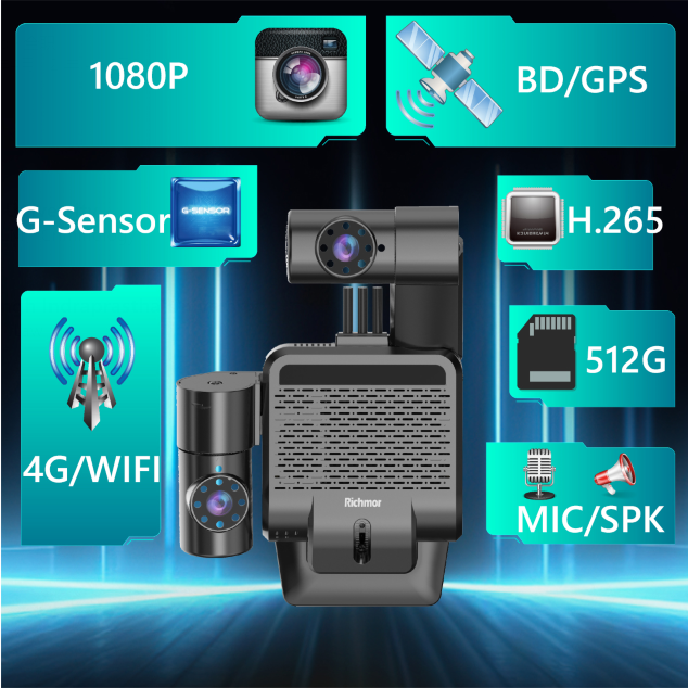 1080P Resolution Richmor Vehicle Driving Recorder Mini DVR Camera for Voice Intercom