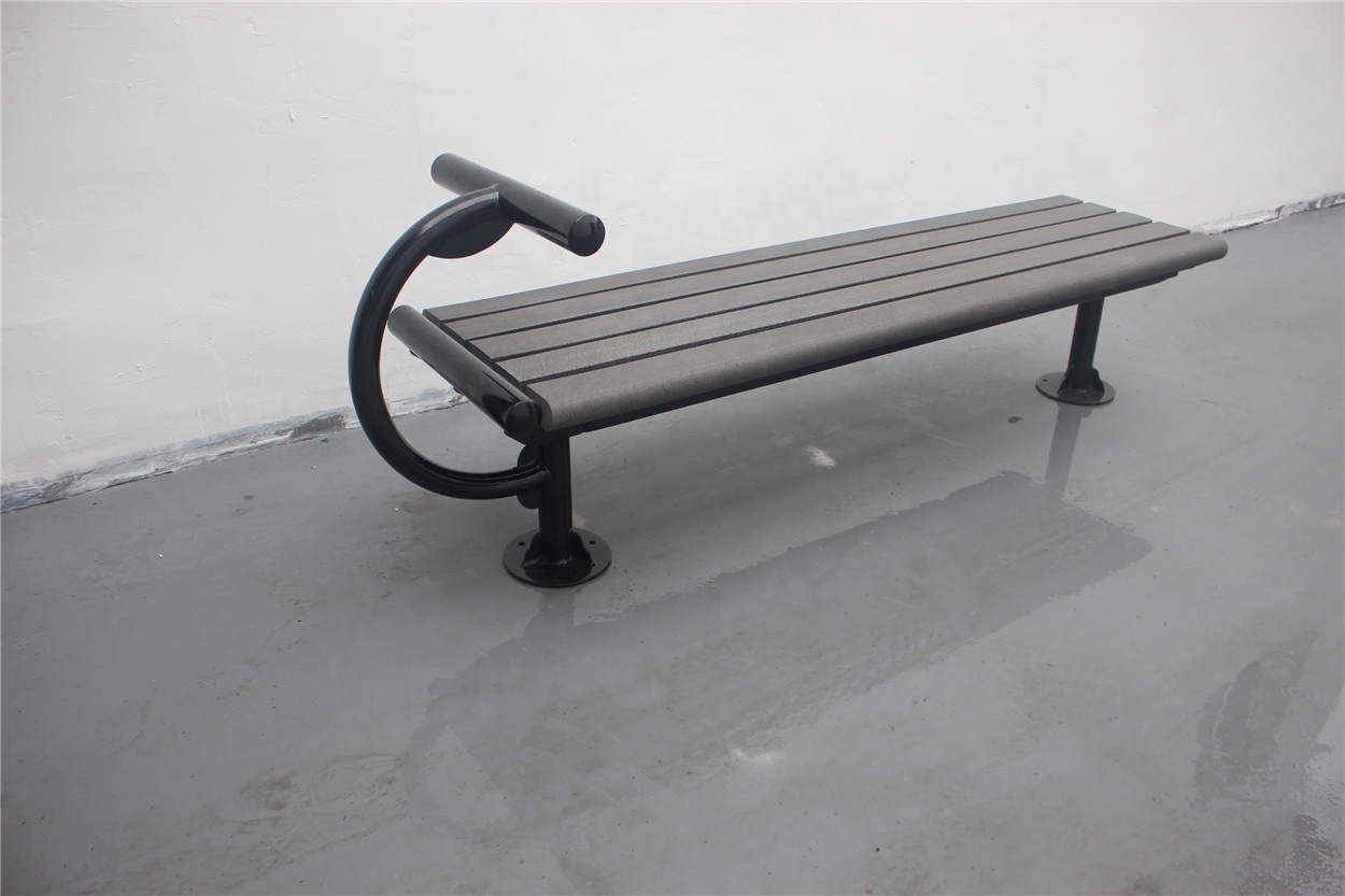 Outdoor Recycled Plastic Backless Bench For Playground Sit Up Workout