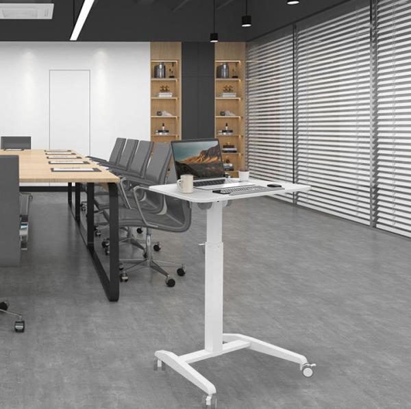 Commercial Furniture Deluxe Pneumatic Height Adjustable Desk with Mid Century