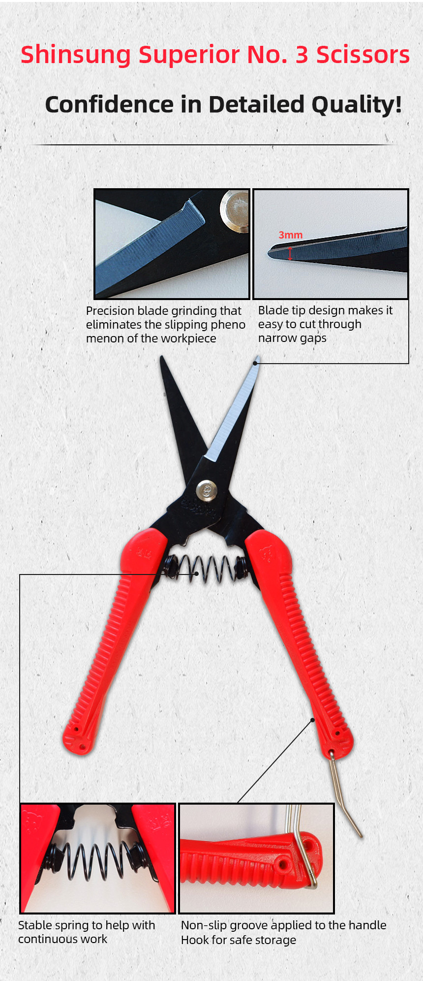 Lock Scissors Plastic Handle Housework Scissors With Safety Lock
