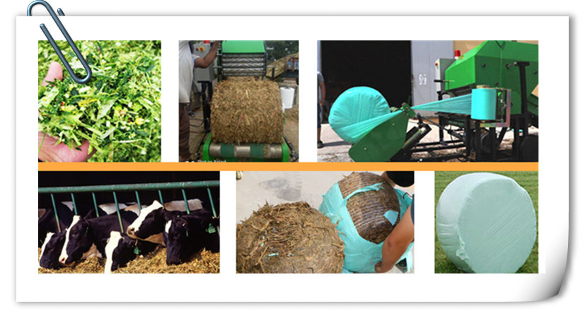 20kg/Roll Silage Bale Wrap Film 25µM Thick Farm Use LLDPE Plastic Stretch