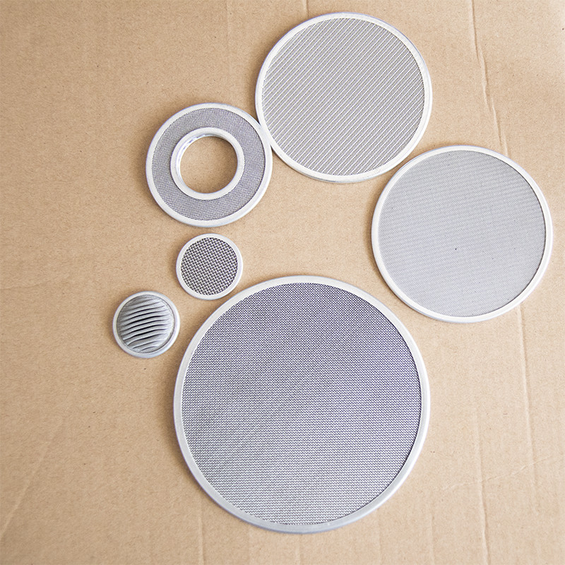 304 316L SS Wire Mesh Filter Disc , 10 25 50 100 200 Micron Metal Filter Disc