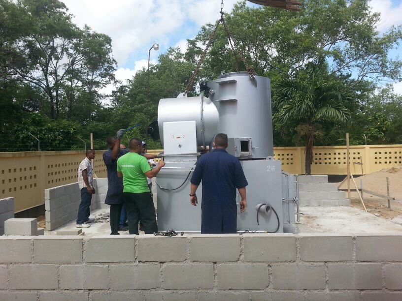 Plastic Plant Waste Incinerator Environmental Protection Equipment 750L/H Capacity