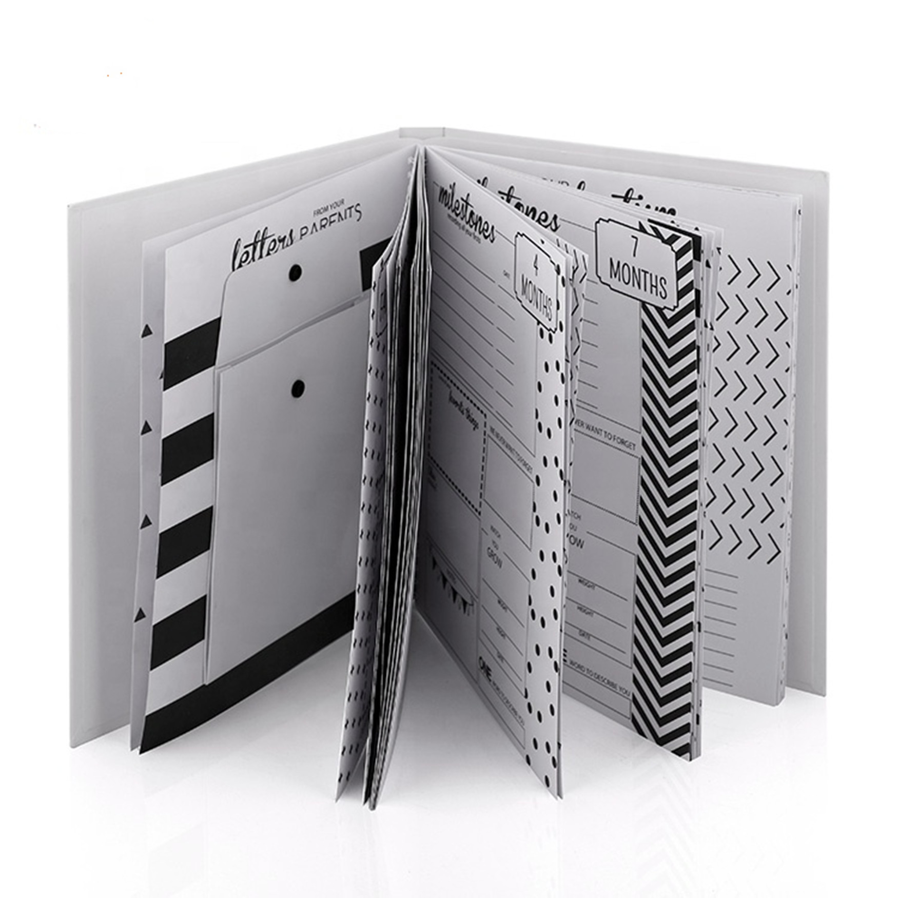 Custom Blank Scrapbook Album Baby'S First Year Recordable Memory Book 241x183x28mm