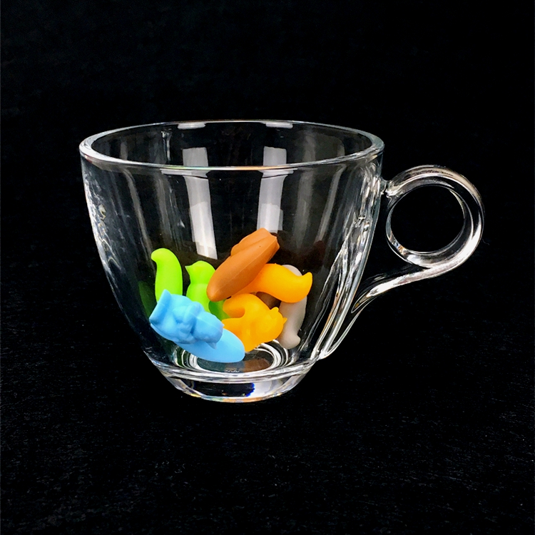 2018 hot sale cup decoration accessories winecharm silicone tea bag holder snail shape Identifiers wine glass cup markers charms