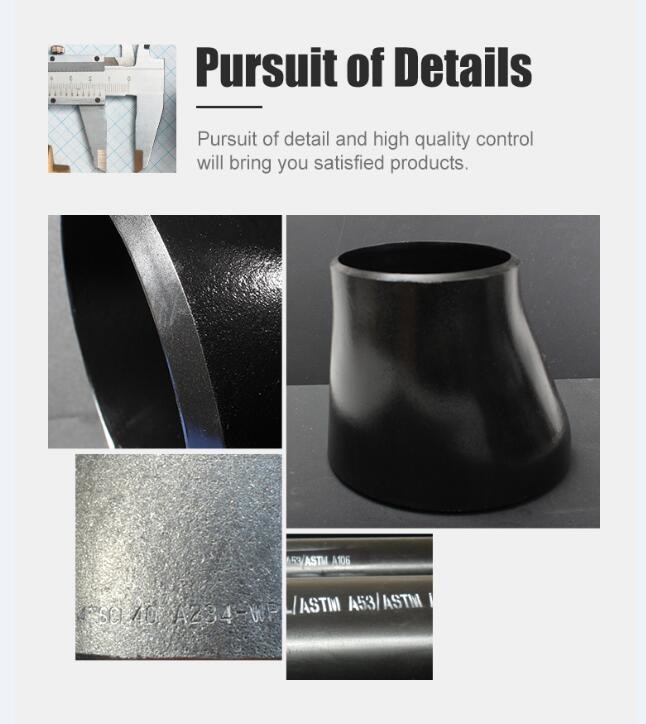 ASTM A234 WPB Seamless Steel Pipe Fitting SS400 ASME B16.25 Carbon Steel Con Ecc
