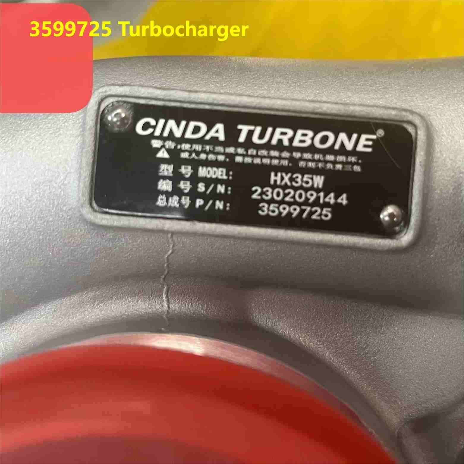 HX35W Turbo CUMMINS Engine Parts 230209144 3599725 Turbocharger