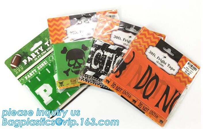 pe no adhesive fright tape halloween Caution Tape yellow warning tape,Custom Printed Halloween Party Decoration Caution