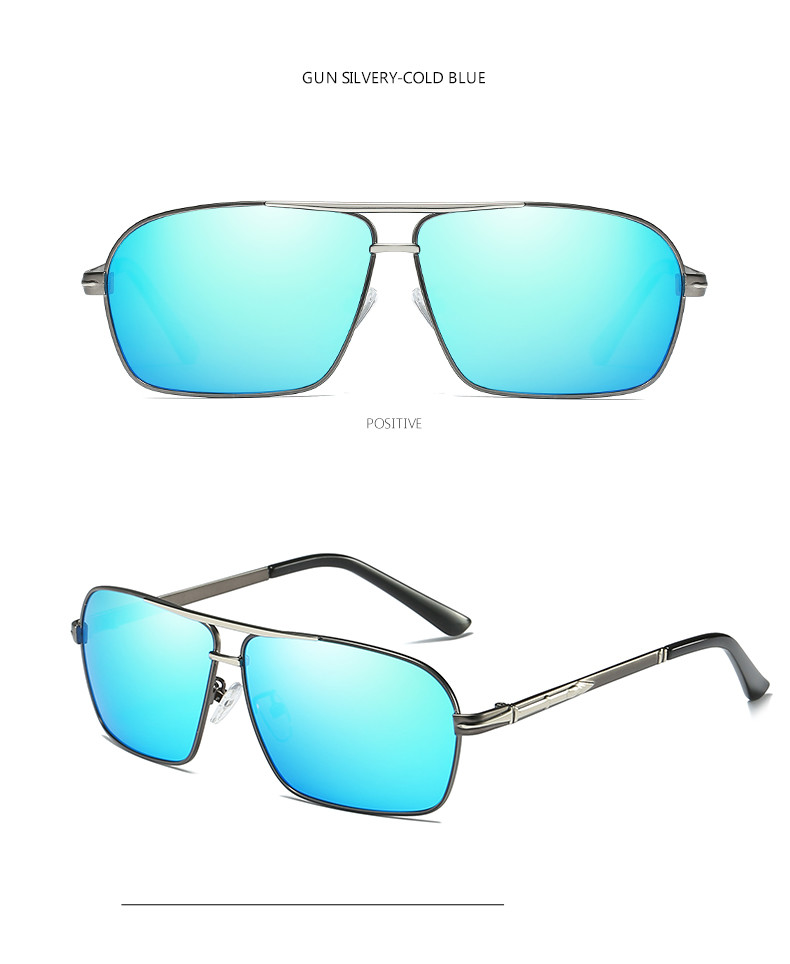 UV400 Mens Luxury Sunglasses Bridge Sport Metal Frame TAC Man Night Driving