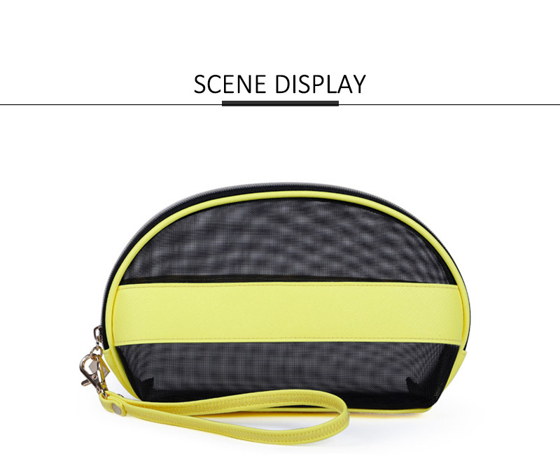 Fashion Standard Size Splicing Design Cosmetic Pouch Bag Eco Friendly